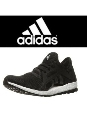 Adidas Pureboost Running Shoe Black 6 Walking Athletic Sporty chic trendy